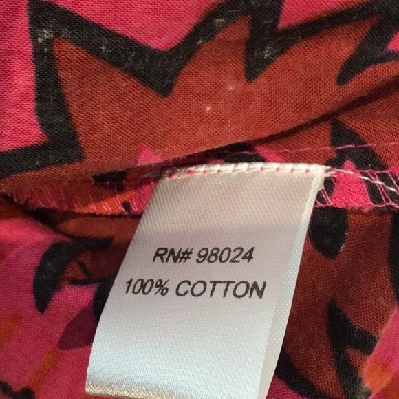 House of Harlow 1960 Shania Fuchsia block print puff sleeve milkmaid dress NWT M - Picture 6 of 7